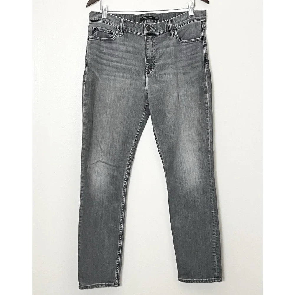 Banana Republic Jeans Men's 34x30 Gray Slim Fit Stretch Grunge Emo Mallsoft‎
